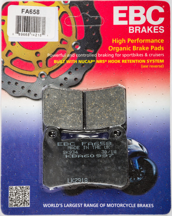 EBC Organic Brake Pads | FA658